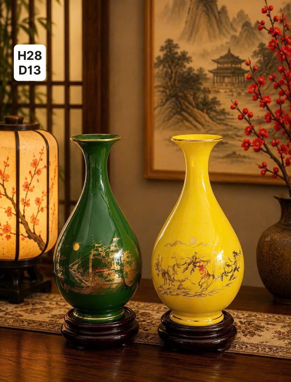  Bình gốm Tỳ Bà gốm sứ Bát Tràng 