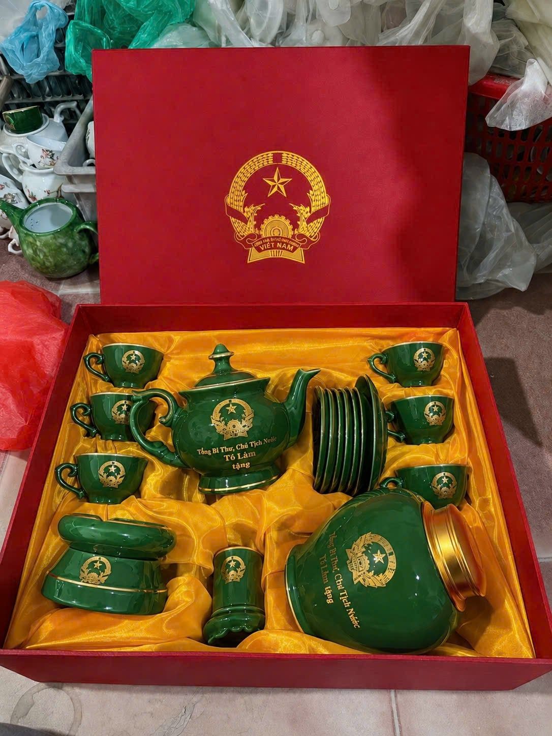  Sẵn Full Set Kèm Lọ Tăm và hộp trà mẫu quà Tặng Bác Lâm BKCECN-10595 