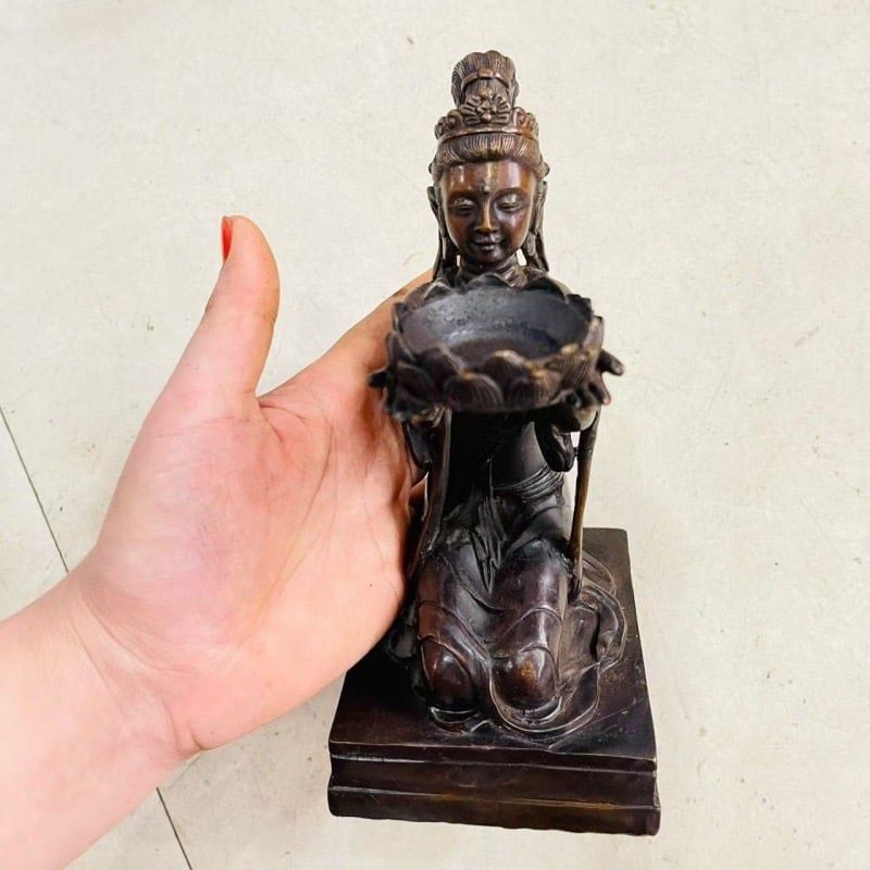  Cặp chân nến bằng đồng thủ công mỹ nghệ sưu tầm BKMECN-10330 