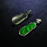  MẶT DÂY CHUYỀN TỨ QUÝ ĐẬU (PHÚC ĐẬU) CHALCEDONY XANH CAO BĂNG  – GIÁ SỈ TẬN XƯỞNG 