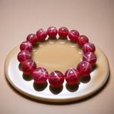  Vòng tay ruby sao màu xanh-hồng 