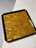  🌳 KHAY TRÀ GỖ MUN KHẢM HOÀNG CHƯƠNG VÂN NU CAO CẤP kt 30* 30 