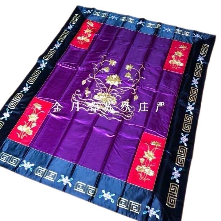 Thảm quỳ lễ phật Lụa thêu tay trang nghiêm BKHFCN-9065 