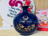  Bình hút lộc Văn Phòng Chính Phủ hoạ tiết sen vẽ chỉ vàng 24k 