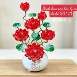  BÌNH HOA SEN LƯU LY TRANG TRÍ DECOR CỰC ĐẸP 