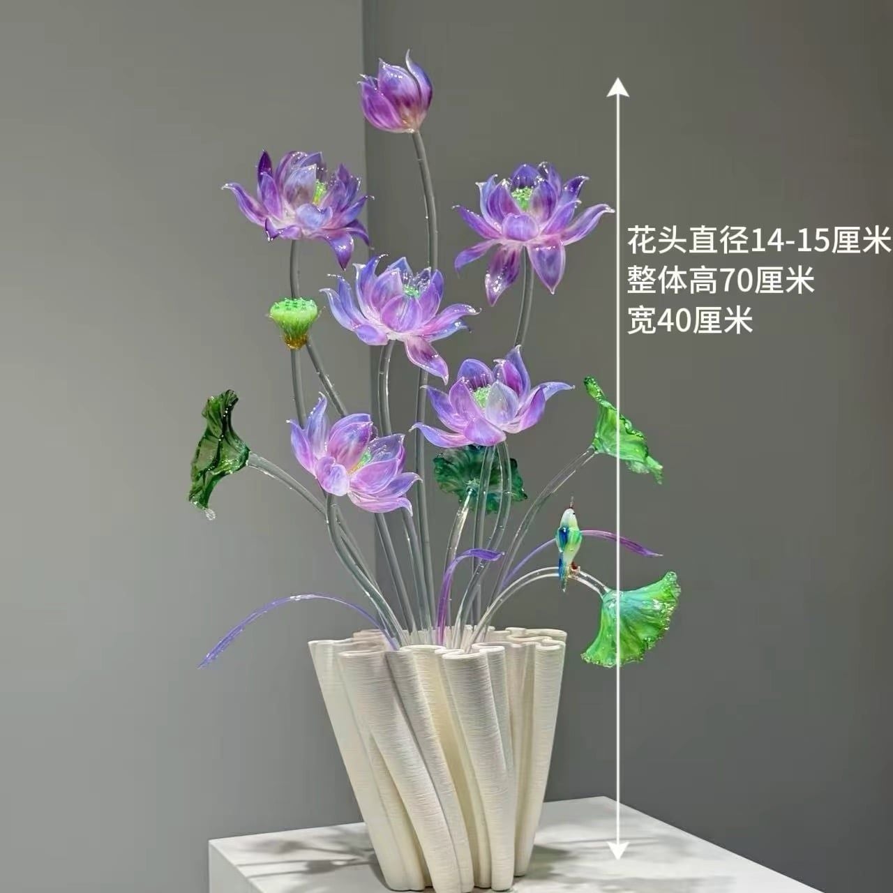  Hoa sen Lưu Ly trang trí cao cấp 