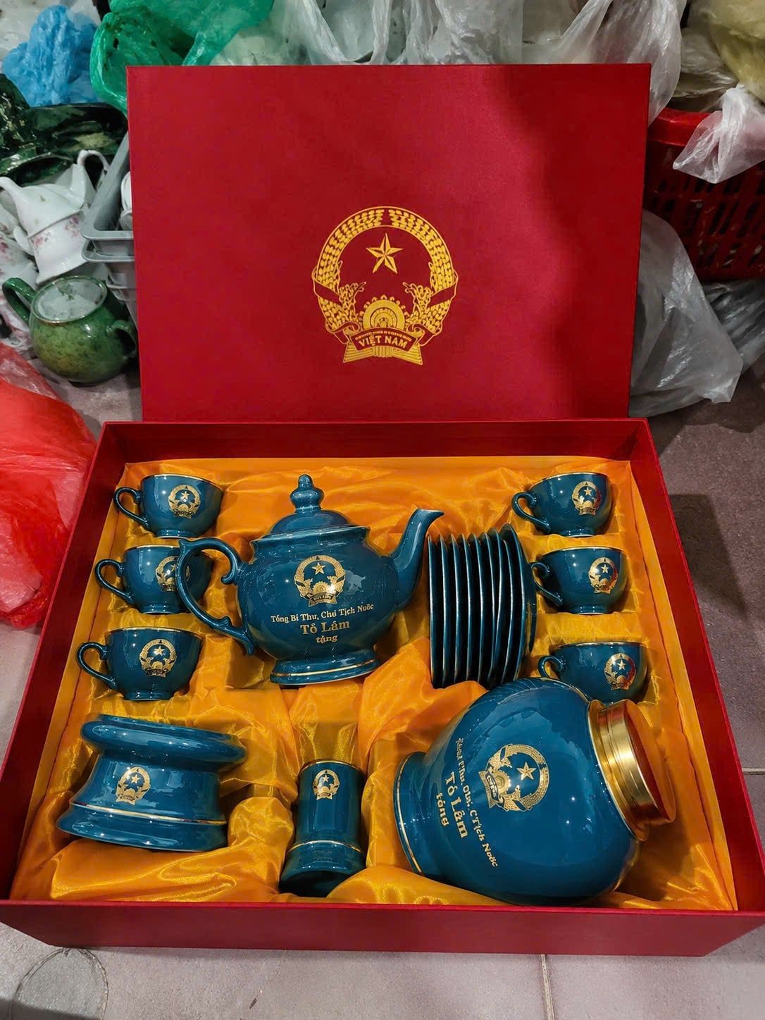  Sẵn Full Set Kèm Lọ Tăm và hộp trà mẫu quà Tặng Bác Lâm BKCECN-10595 