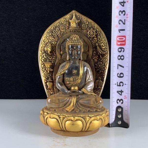  Tượng Phật Lưu Ly Vẽ Màu Có Hào Quang – Đồ Sưu Tầm Cổ 