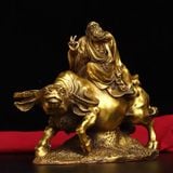  🐂 TƯỢNG LÃO TỬ CƯỠI TRÂU – ĐỒNG VÀNG CỔ PHONG, SANG TRỌNG 