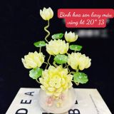  BÌNH HOA SEN LƯU LY TRANG TRÍ DECOR CỰC ĐẸP 