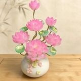  BÌNH HOA SEN LƯU LY TRANG TRÍ DECOR CỰC ĐẸP 
