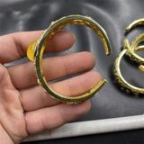  Vòng Tay Kim Loại Mạ Vàng 18K Nghệ Thuật Đính Đá Quý BKJECN-9510 