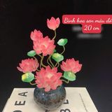  BÌNH HOA SEN LƯU LY TRANG TRÍ LÀM ĐỒ DECOR ĐẸP 