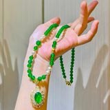  Vòng cổ ngọc bích giọt nước cao cấp cá tính 