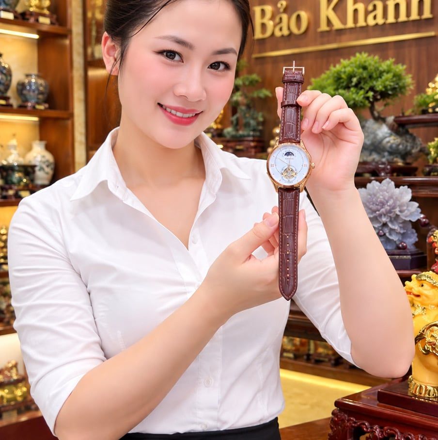 Đồng hồ đeo tay dây da nam cao cấp 