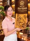  Tranh trầm hương Nhất Tâm Bái Phật đục tỉ mỉ hương trầm ngọt thơm  Kt 24* 18 