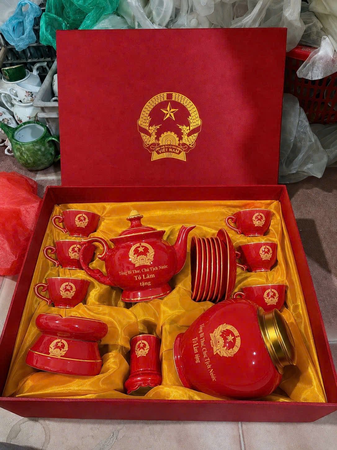  Sẵn Full Set Kèm Lọ Tăm và hộp trà mẫu quà Tặng Bác Lâm BKCECN-10595 
