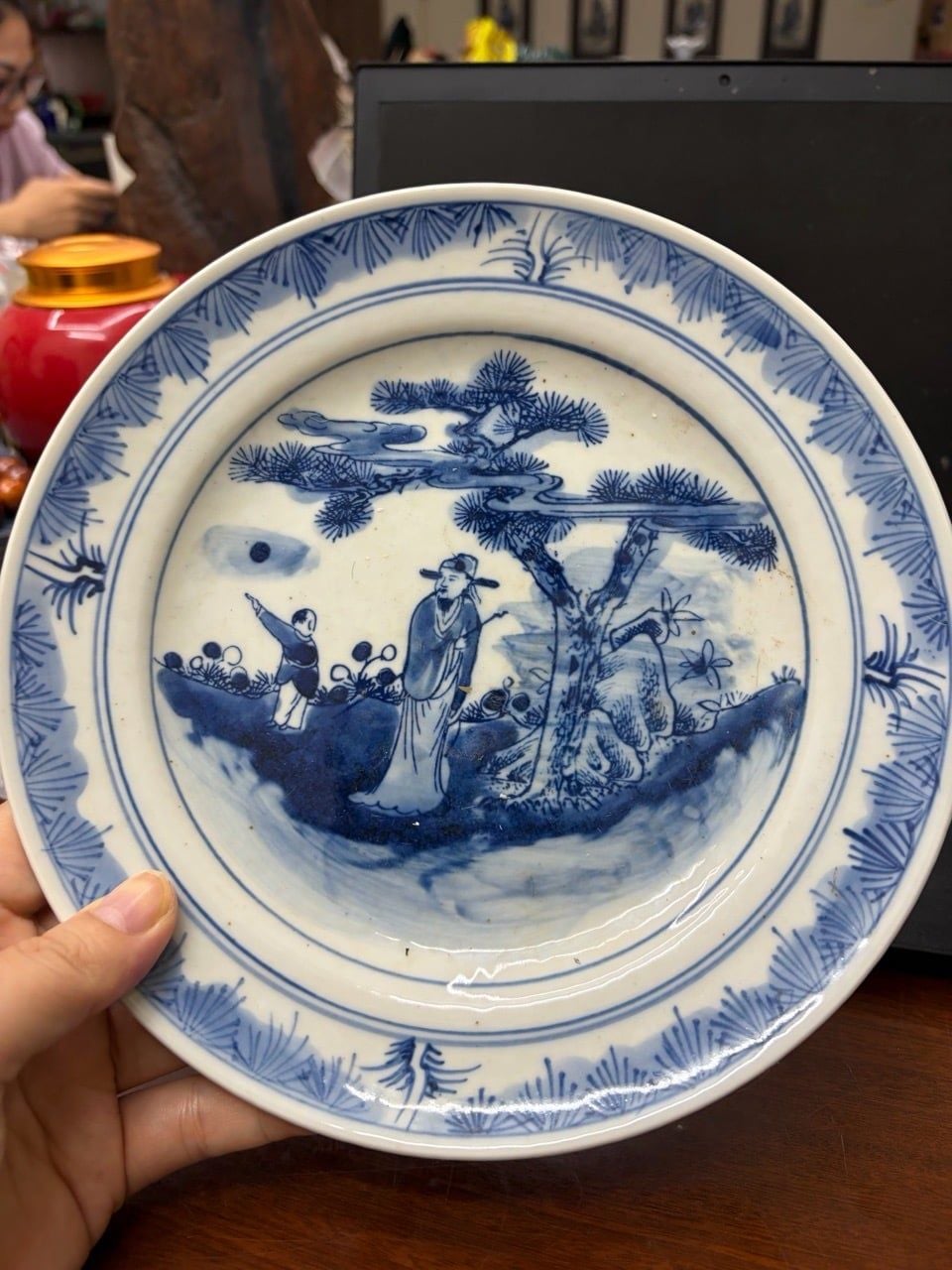  Đã cảnh gốm sứ men lam hàng sưu tầm 