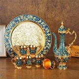  Bộ Ly Đồng Hoàng Gia Khảm Men Xanh Cao Cấp BKMECN-9713 