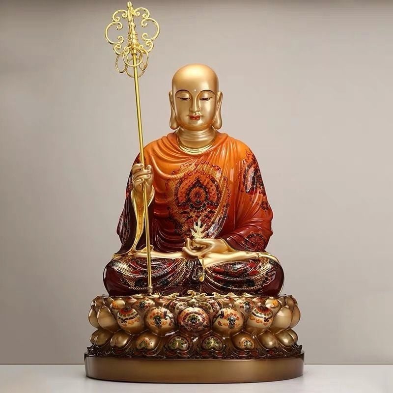  Pháp Trượng Địa Tạng Vương Hình Rồng Cuộn 