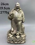  Tượng quản gia bằng đồng mạ bạc cao 26 cm 