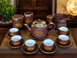  BỘ ẤM CHÉN QUỐC HỘI VIỆT NAM BỌC BẠC GỐM SỨ BÁT TRÀNG BKCECN-10584 