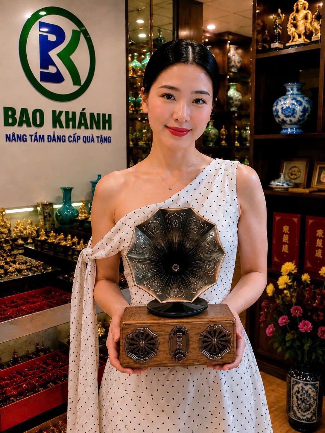  Loa Bluetooth kiêm Máy thu thanh Radio phong cách Kèn loa cổ điển BKHFCN-9068 