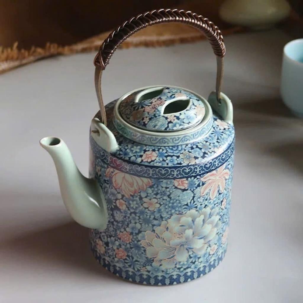  Ấm Tích Gốm Sứ Vẽ Hoa Sưu Tầm  BKCECN-10023 