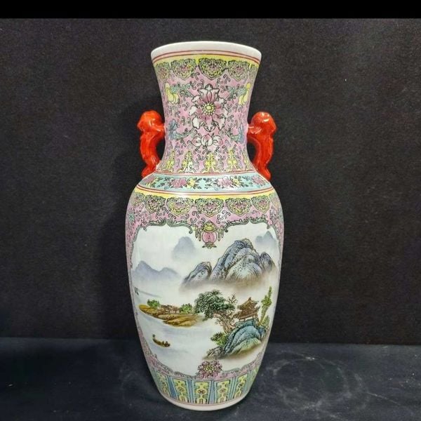  Cặp Lục Bình Gốm Sứ Sơn Thủy Hữu Tình BKCECN-10027 