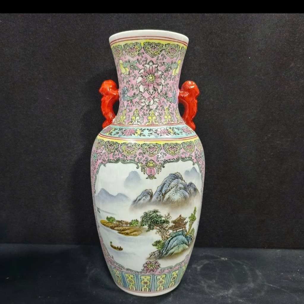  Cặp Lục Bình Gốm Sứ Sơn Thủy Hữu Tình BKCECN-10027 