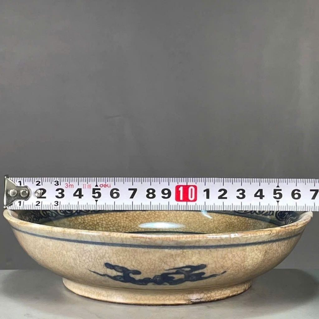  Đĩa Gốm Sứ Men Rạn Vẽ Tích Cổ Sưu Tầm Độc Đáo  BKCECN-10029 