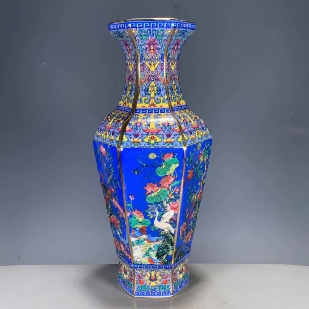  Bình Pháp Lam Thiên Thanh Hoa Điểu Sưu Tầm Cao Cấp BKCECN-10030 