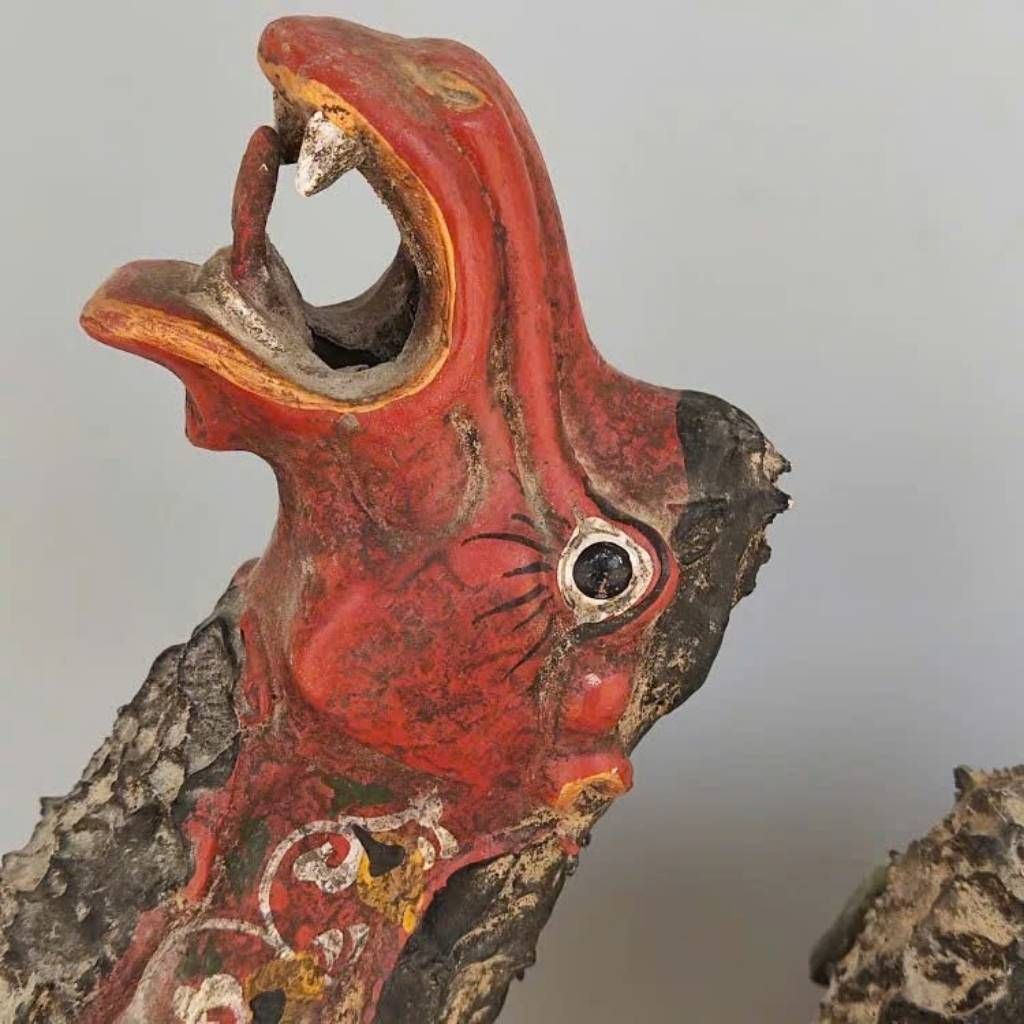  Bình Gốm Cổ Thất Long Chầu Nguyệt Sưu Tầm BKCECN-10091 