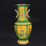  Bình Gốm Lục Giác Đắp Nổi Hoa Văn Cổ Phục BKCECN-10093 