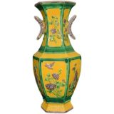  Bình Gốm Lục Giác Đắp Nổi Hoa Văn Cổ Phục BKCECN-10093 