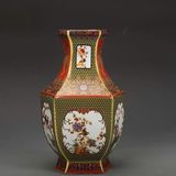  Bình Pháp Lam Lục Giác Hoa Điểu Sưu Tầm BKCECN-10096 