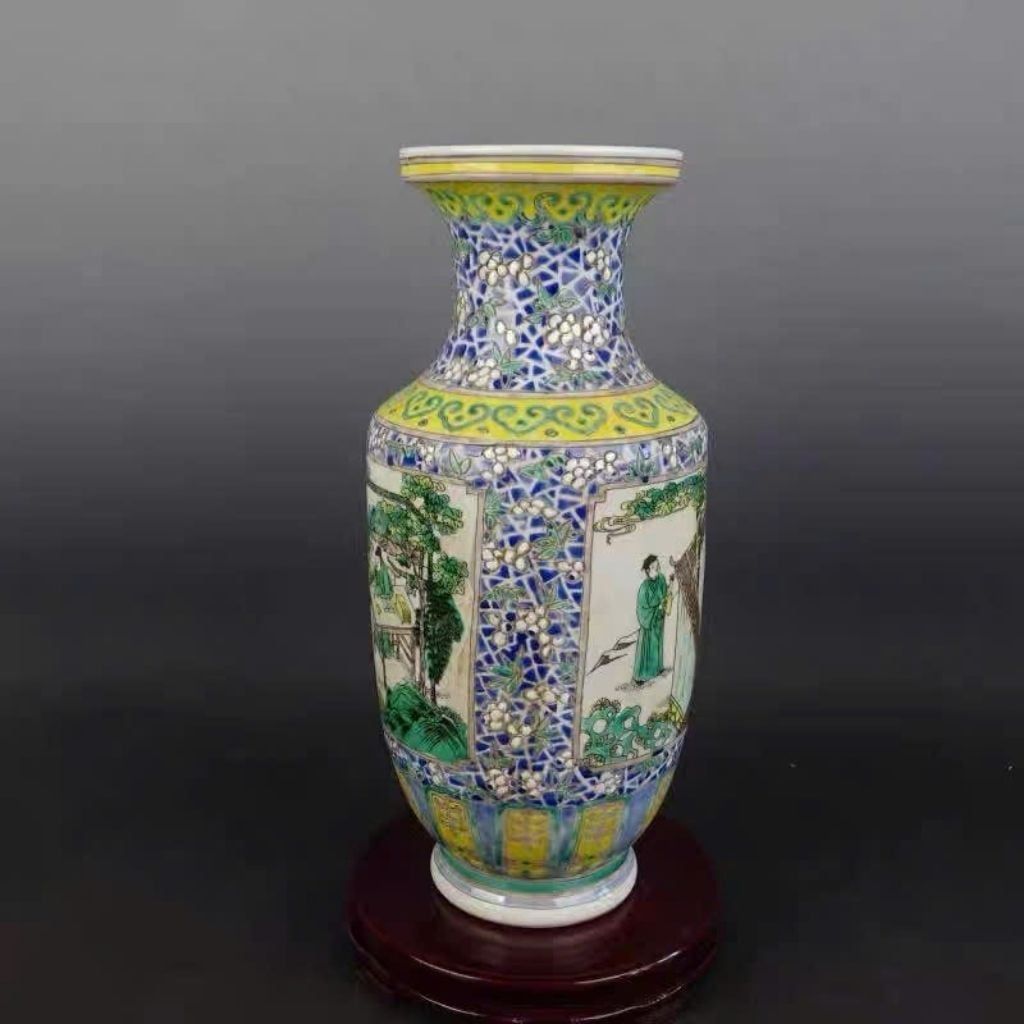  Bình Sứ Men Màu Sưu Tầm Họa Tiết cổ nhân BKCECN-10107 