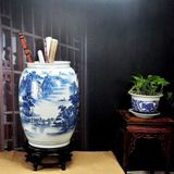  Bình Gốm Sứ Bát Tràng Vẽ Cảnh Sơn Thủy Cao Cấp BKCECN-10226 