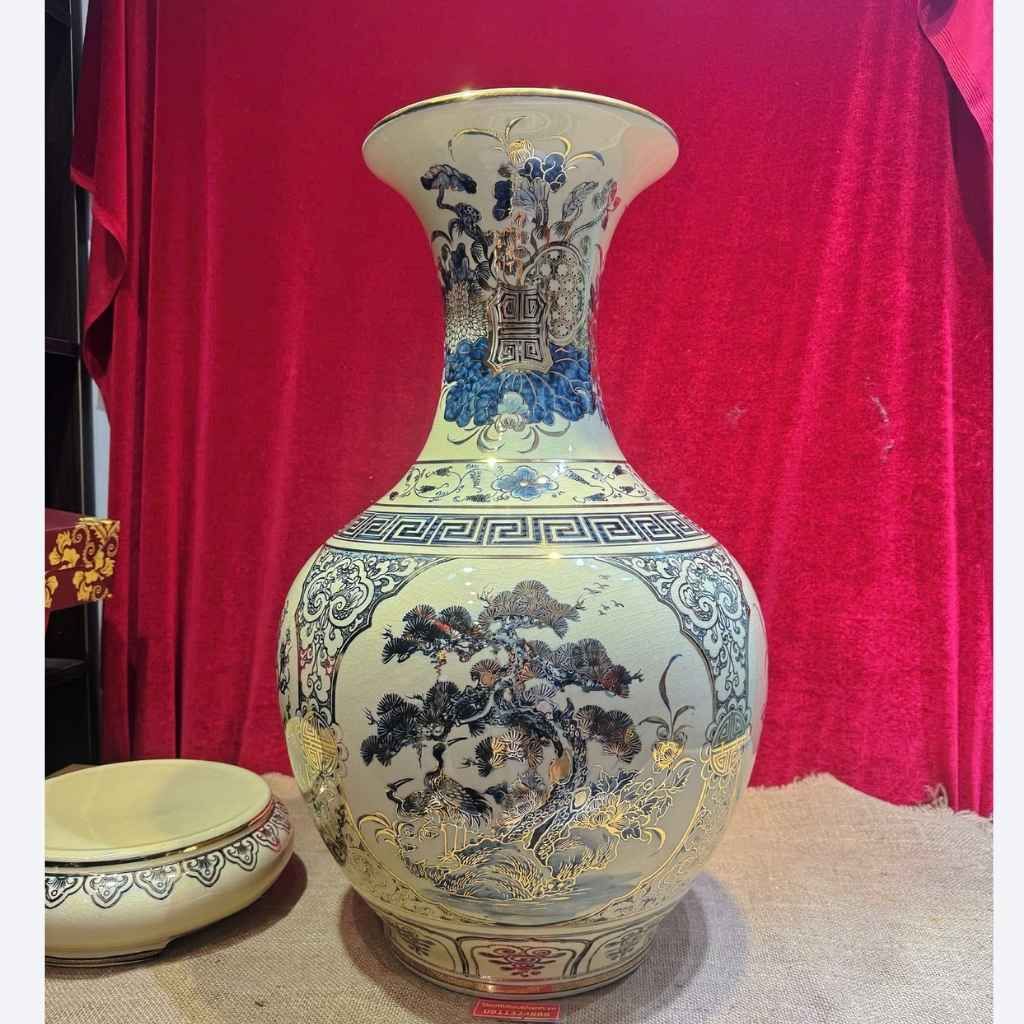  Bình Gốm In Logo Tổng Bí Thư Tô Lâm gốm sứ Bát Tràng BKCECN-10232 