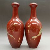  Cặp Nậm Rượu Thúy Hồng Sưu Tầm Vẽ Vàng BKCECN-10234 