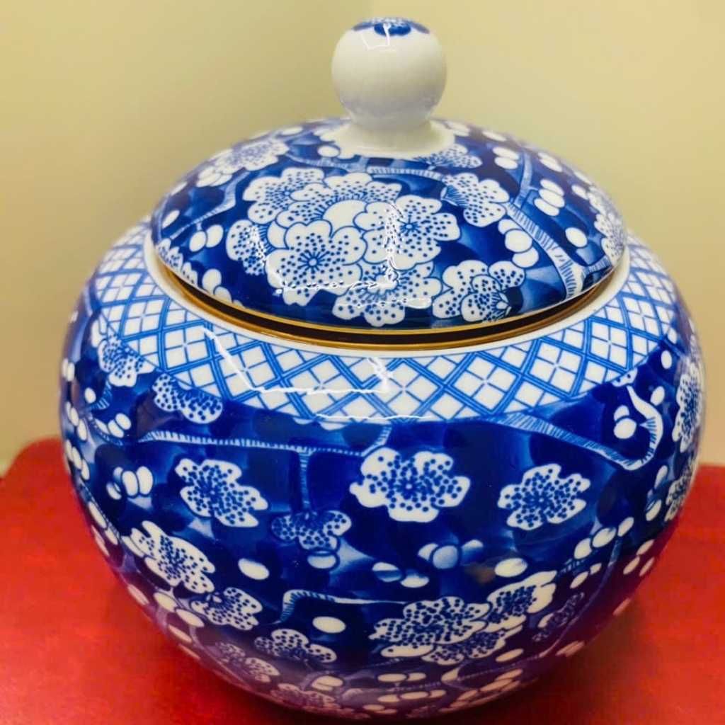  Hũ Sứ Đựng Bánh Kẹo Mứt Tết Men Xanh Cao Cấp BKCECN-10263 