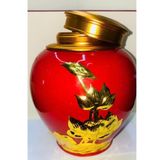  Hũ Đựng Chè Gốm Sứ Bát Tràng Dát Vàng Kim Sen BKCECN-10264 