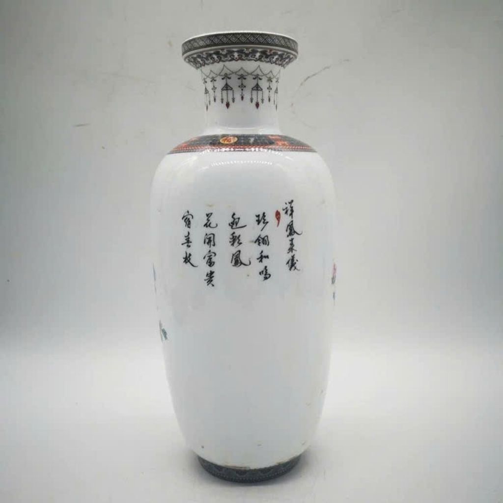  Bình Gốm Sứ Chim Công Hoa Mẫu Đơn BKCECN-10280 