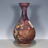  Bình Sứ Song Nhĩ Hoa Văn Rồng Men Hỏa Biến BKCECN-10283 