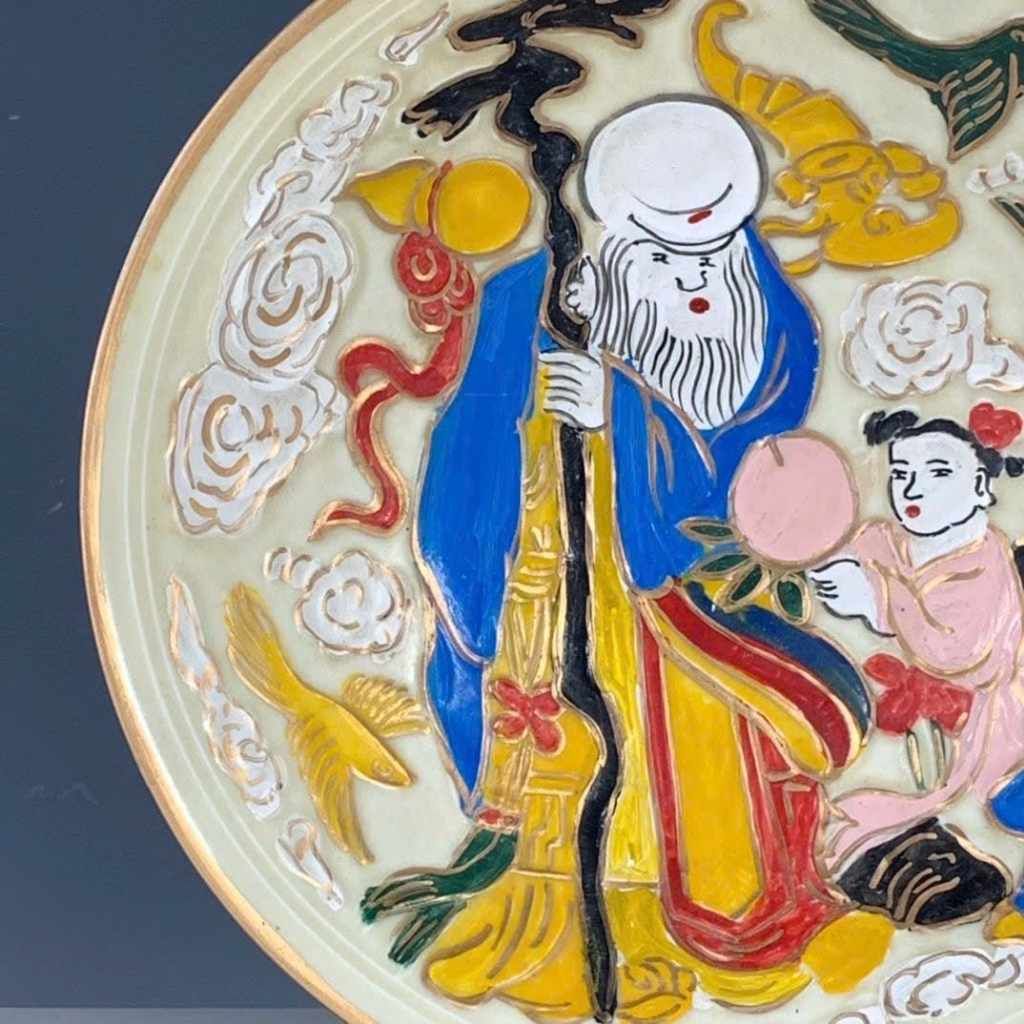  Bát Sứ Sưu Tầm Vẽ Tay “Thọ Tinh Dâng Đào” BKCECN-10284 