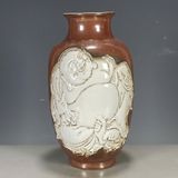  Bình Gốm Sứ Di Lặc Ngũ Phúc Đắp Nổi BKCECN-10285 