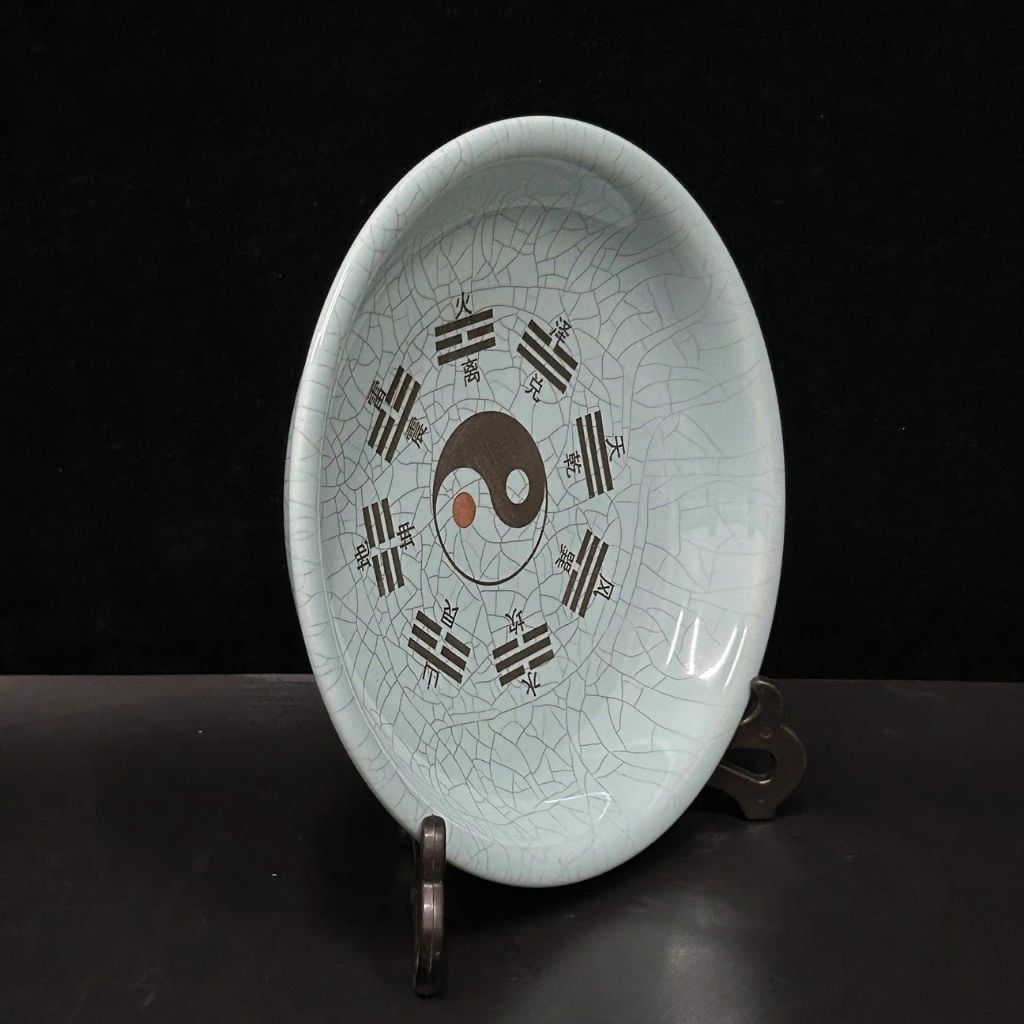  Đĩa Men Rạn Vẽ Bát Quái Phong Thủy  BKCECN-10287 