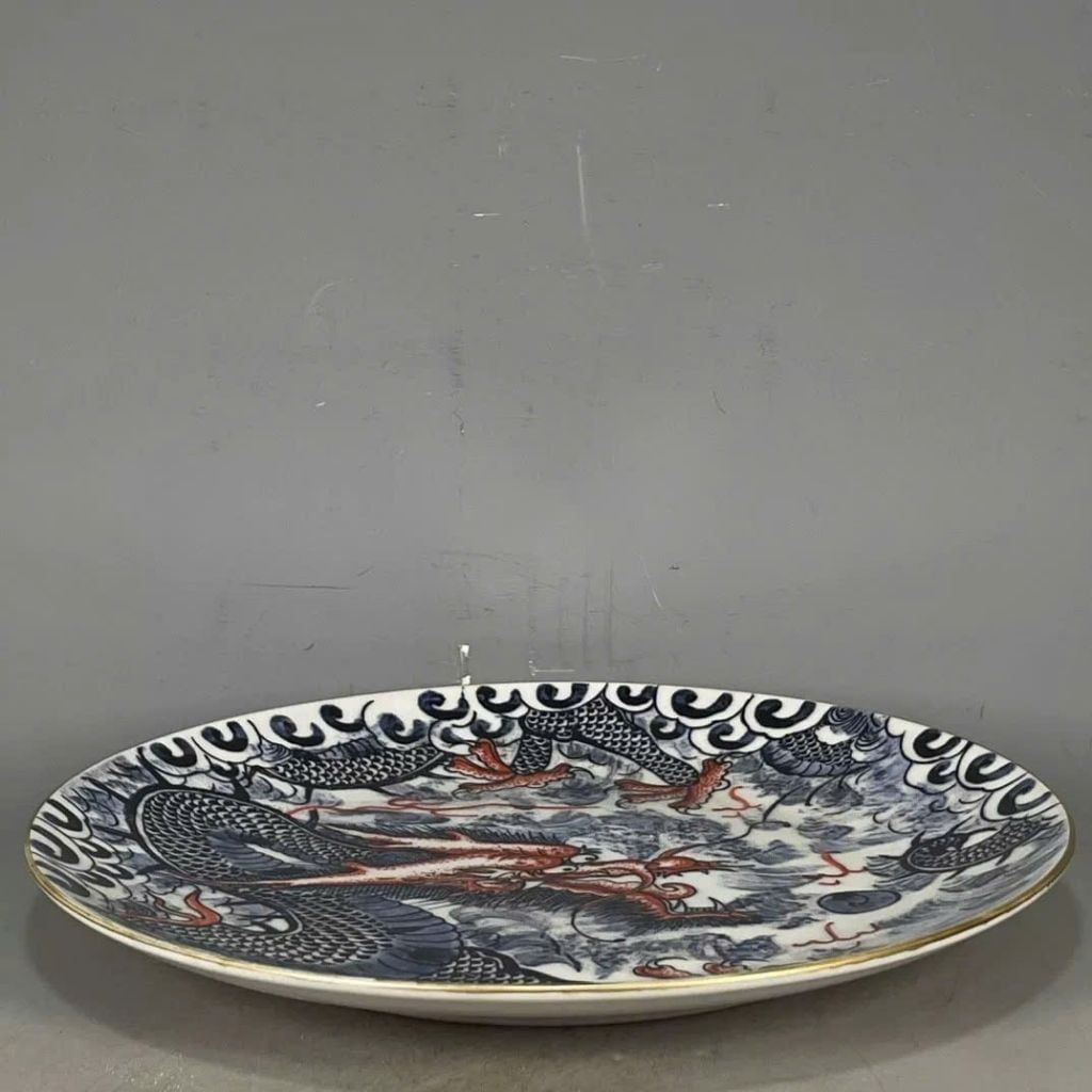  Đĩa sứ thưởng lãm họa tiết Hồng Long BKCECN-10291 