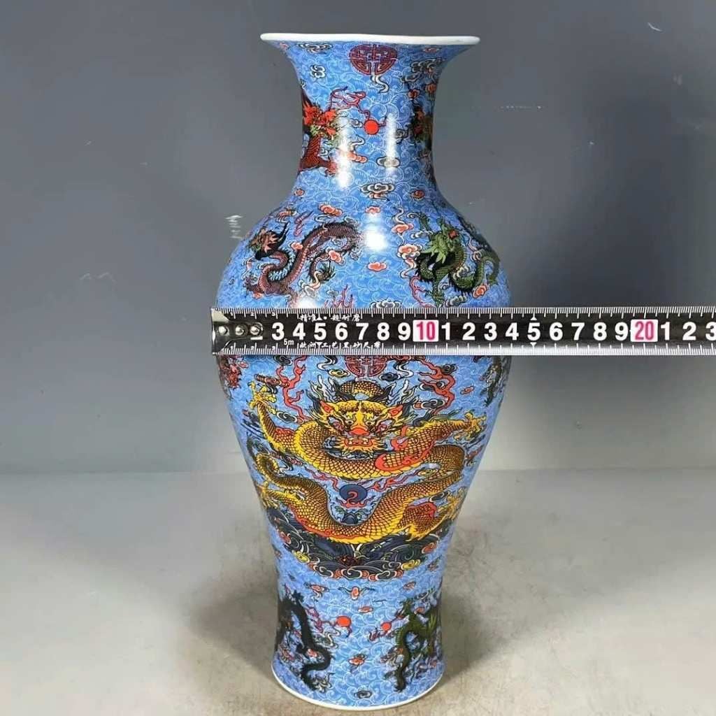  Bình Gốm Sứ Vẽ Cửu Long Quy Tụ BKCECN-10294 