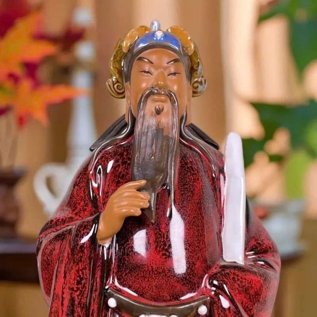  Bộ Tượng Tam Đa Phúc Lộc Thọ Gốm Sứ Men Màu Cao Cấp BKCECN-10295 